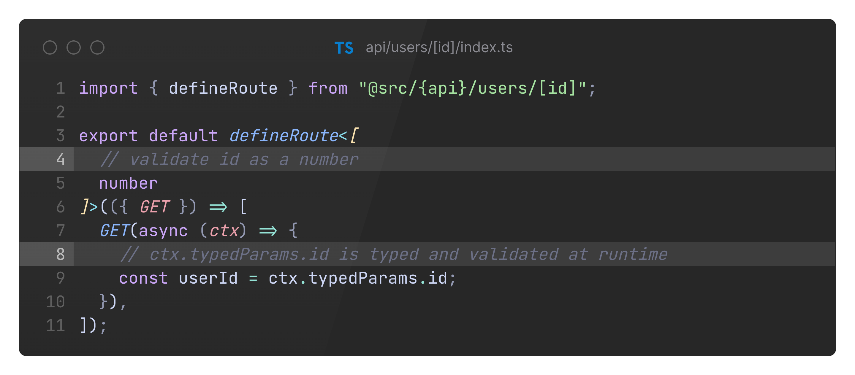 Simple params validation