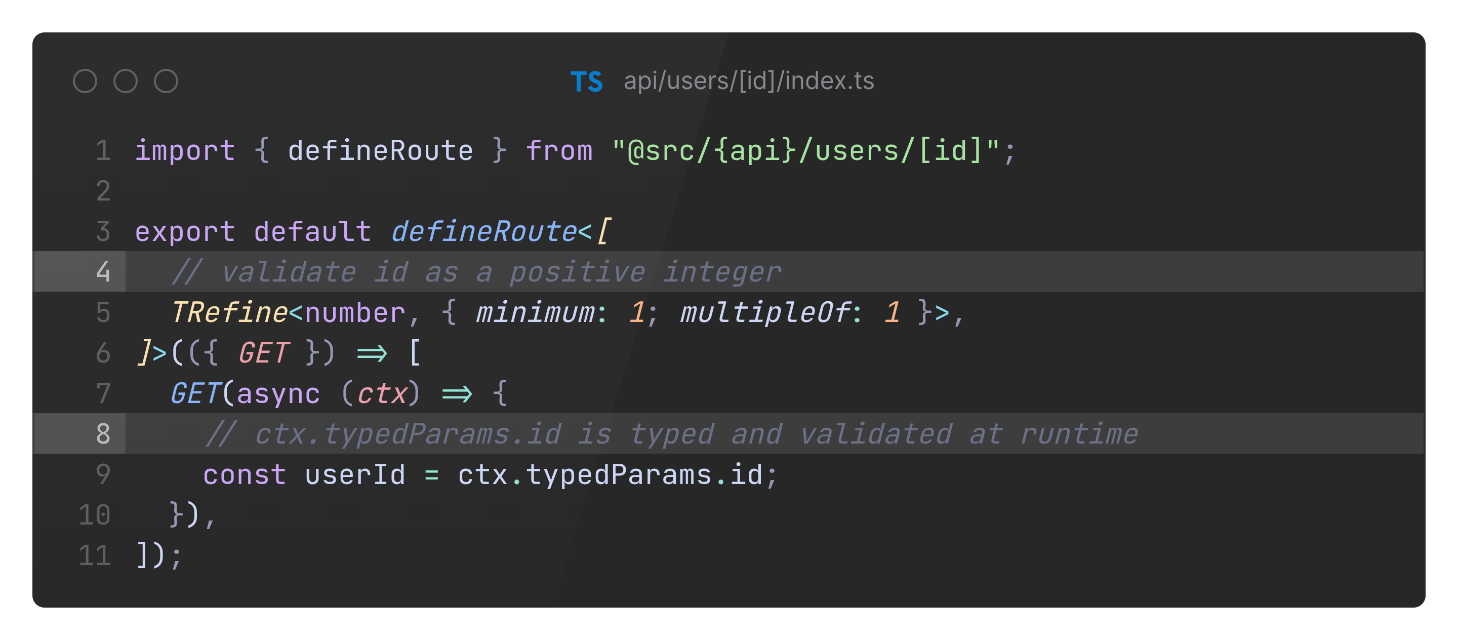 Refined params validation